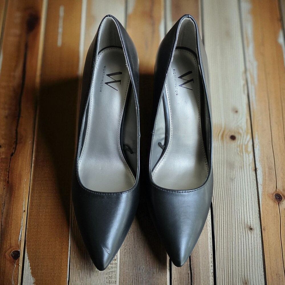 Worthington Black High Heel Dress Shoes Women’s Size 8 Classic Elegant Pumps